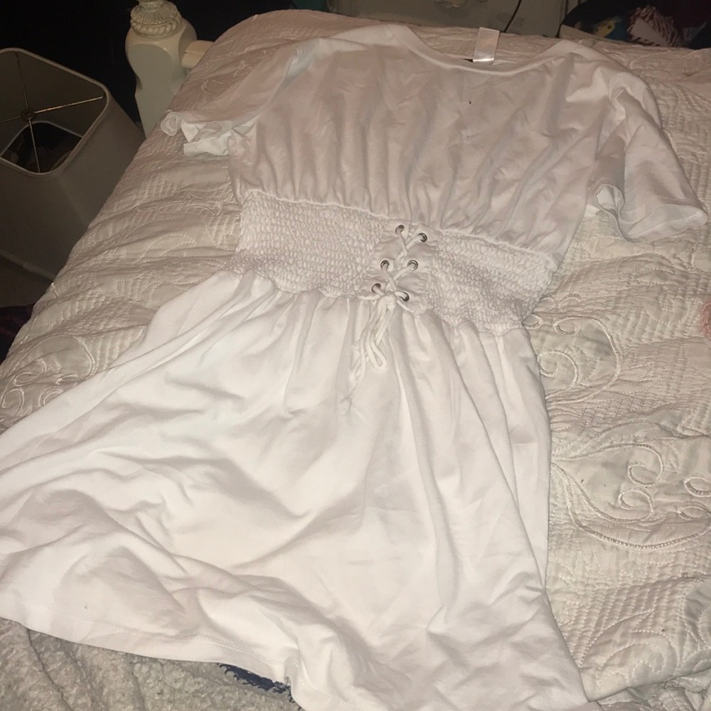 White corset dress